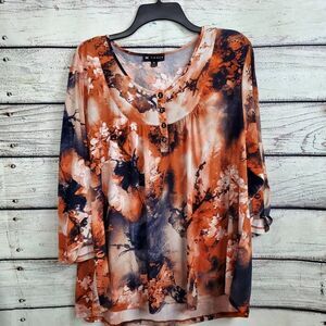 N. Touch XL 3/4 Sleeve Tunic Top
